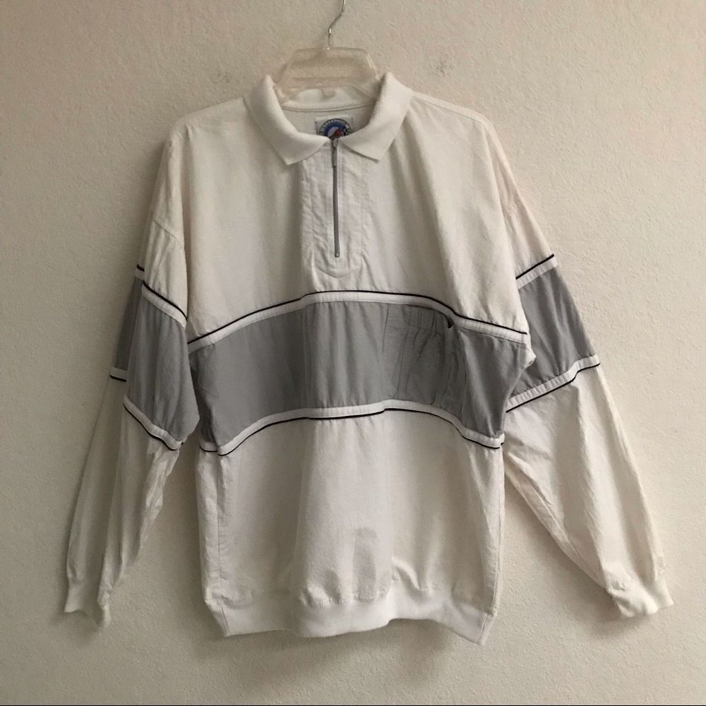 Vintage Green Line International pull over quarter zip sweatshirt XL
